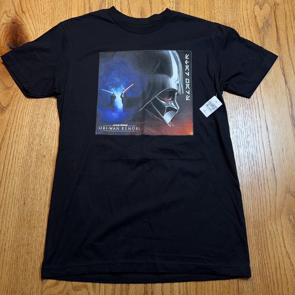 NWT Star Wars Shirt Adult Small Black Darth Vader Obi-Wan Kenobi Disney Parks